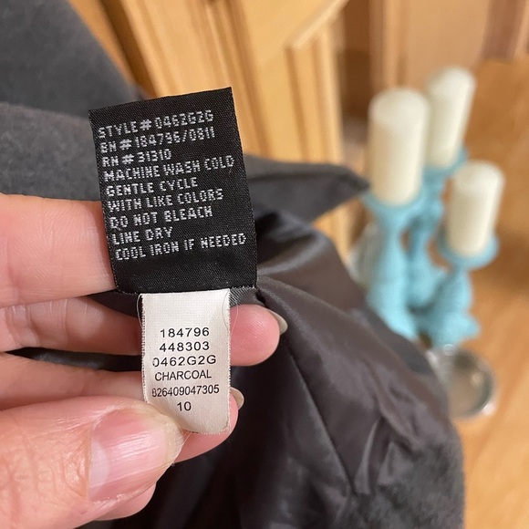 AB STUDIO-Lined Mock Army Coat Pockets ,Slimming pea coat - Picture 5 of 5